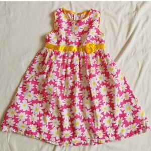 Floral Pink Yellow White Kids Dress to Bundle